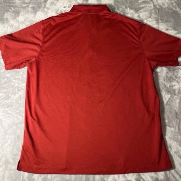 NIke Golf Shirt Men’s Size XL Dri Fit Vented Polo Burgundy Maroon Short Sleeve - Picture 2 of 3